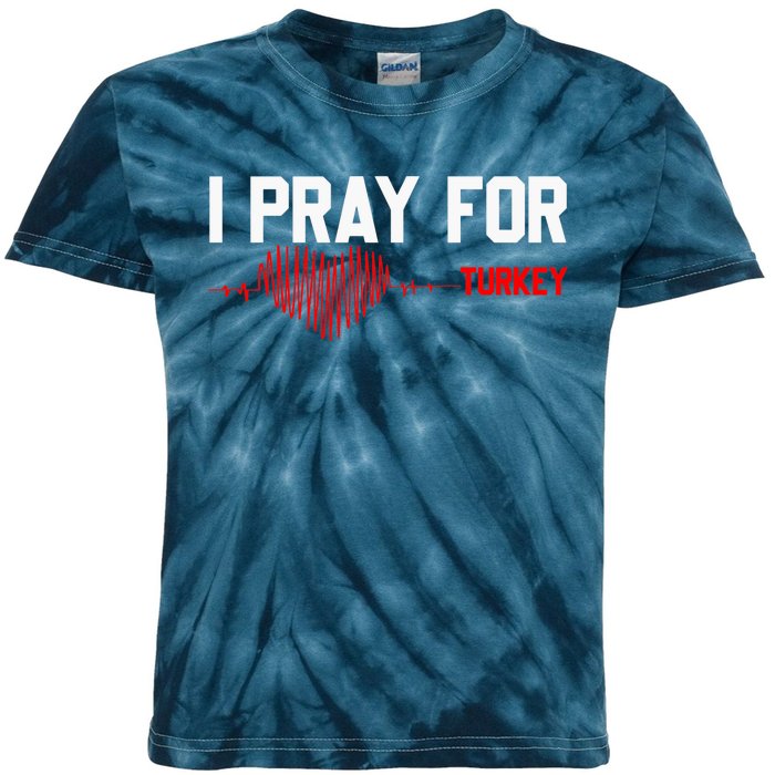 Pray For Turkey, Pray For Türkiye, I Stand With Turkey Kids Tie-Dye T-Shirt