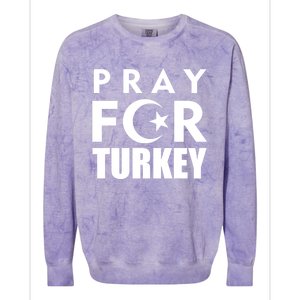 Pray For Turkey Pray For Türkiye I Stand With Turkey Flag Gift Colorblast Crewneck Sweatshirt