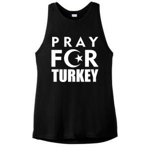 Pray For Turkey Pray For Türkiye I Stand With Turkey Flag Gift Ladies PosiCharge Tri-Blend Wicking Tank