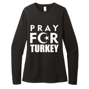 Pray For Turkey Pray For Türkiye I Stand With Turkey Flag Gift Womens CVC Long Sleeve Shirt