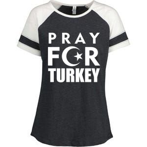 Pray For Turkey Pray For Türkiye I Stand With Turkey Flag Gift Enza Ladies Jersey Colorblock Tee