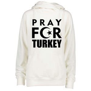 Pray For Turkey Pray For Türkiye I Stand With Turkey Flag Gift Womens Funnel Neck Pullover Hood