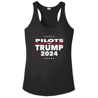 Pilots For Trump 2024 President Republican Pilots Ladies PosiCharge Competitor Racerback Tank