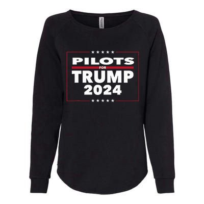 Pilots For Trump 2024 President Republican Pilots Womens California Wash Sweatshirt