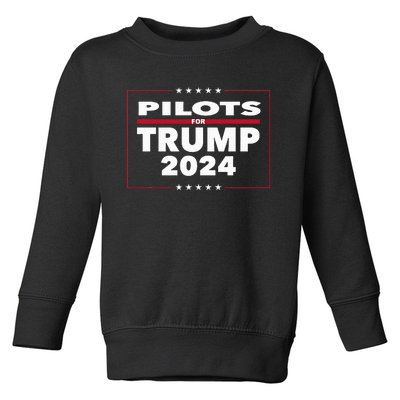 Pilots For Trump 2024 President Republican Pilots Toddler Sweatshirt