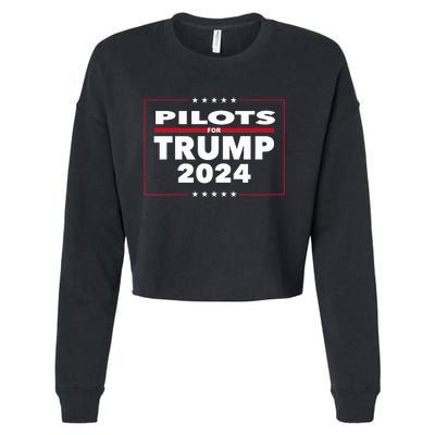 Pilots For Trump 2024 President Republican Pilots Cropped Pullover Crew