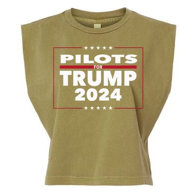 Pilots For Trump 2024 President Republican Pilots Garment-Dyed Women's Muscle Tee