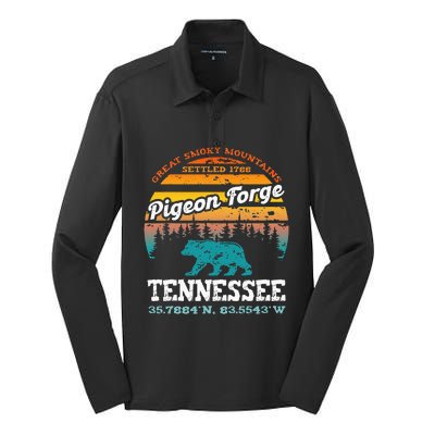 Pigeon Forge Tennessee Great Smoky Mountains Trip Gifts Silk Touch Performance Long Sleeve Polo