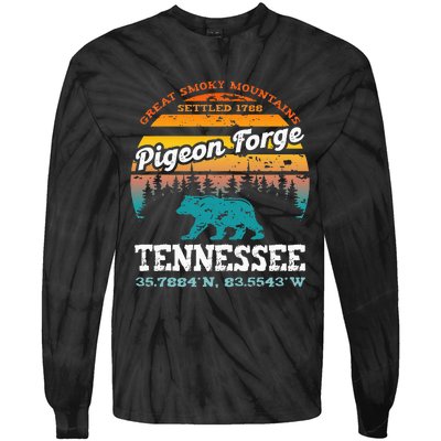 Pigeon Forge Tennessee Great Smoky Mountains Trip Gifts Tie-Dye Long Sleeve Shirt