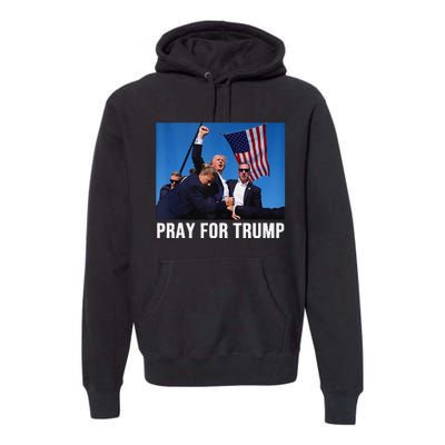 Pray For Trump Trump Shooter Trump Getting Shot Premium Hoodie