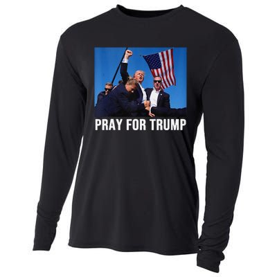 Pray For Trump Trump Shooter Trump Getting Shot Cooling Performance Long Sleeve Crew