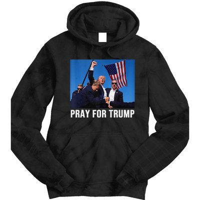 Pray For Trump Trump Shooter Trump Getting Shot Tie Dye Hoodie