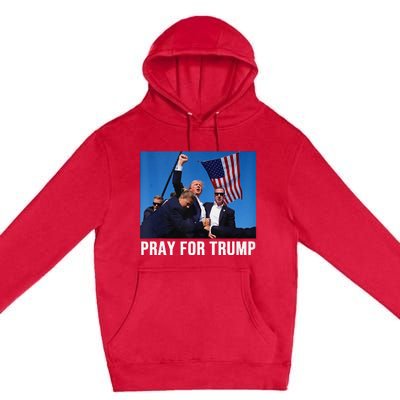 Pray For Trump Trump Shooter Trump Getting Shot Premium Pullover Hoodie