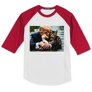 Pets For Trump Protect Our Pets Save Our Pets Kids Colorblock Raglan Jersey