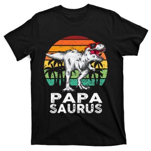 Papasaurus Funny T Rex Dinosaur Papa Saurus Family Matching T-Shirt