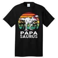 Papasaurus Funny T Rex Dinosaur Papa Saurus Family Matching Tall T-Shirt