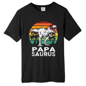 Papasaurus Funny T Rex Dinosaur Papa Saurus Family Matching Tall Fusion ChromaSoft Performance T-Shirt