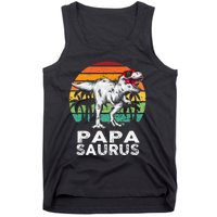 Papasaurus Funny T Rex Dinosaur Papa Saurus Family Matching Tank Top