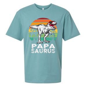 Papasaurus Funny T Rex Dinosaur Papa Saurus Family Matching Sueded Cloud Jersey T-Shirt