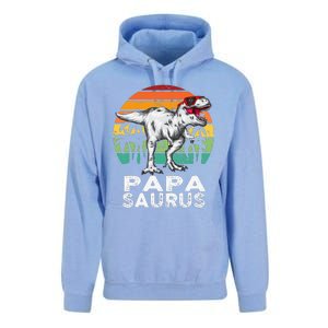 Papasaurus Funny T Rex Dinosaur Papa Saurus Family Matching Unisex Surf Hoodie