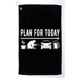 Plan For Today Coffee Welding Cars Beer Platinum Collection Golf Towel