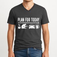 Plan For Today Coffee Welding Cars Beer V-Neck T-Shirt