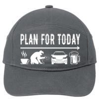 Plan For Today Coffee Welding Cars Beer 7-Panel Snapback Hat