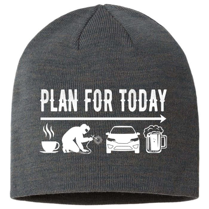 Plan For Today Coffee Welding Cars Beer Sustainable Beanie