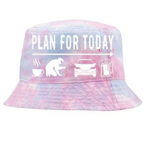 Plan For Today Coffee Welding Cars Beer Tie-Dyed Bucket Hat