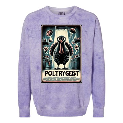 Poltrygeist Funny Thanksgiving Colorblast Crewneck Sweatshirt