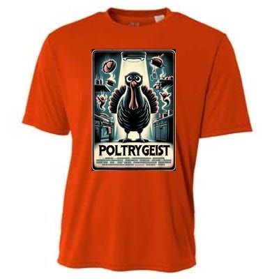 Poltrygeist Funny Thanksgiving Cooling Performance Crew T-Shirt