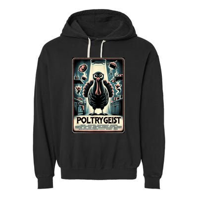 Poltrygeist Funny Thanksgiving Garment-Dyed Fleece Hoodie