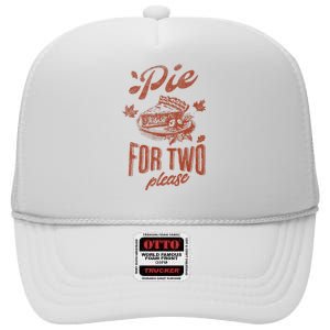 Pie For Two Please Thanksgiving Pregnancy Announcement High Crown Mesh Back Trucker Hat