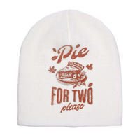 Pie For Two Please Thanksgiving Pregnancy Announcement Short Acrylic Beanie