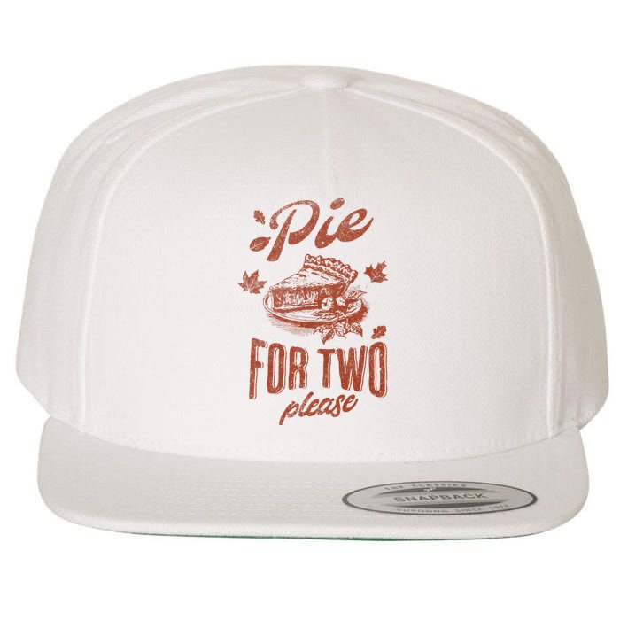 Pie For Two Please Thanksgiving Pregnancy Announcement Wool Snapback Cap