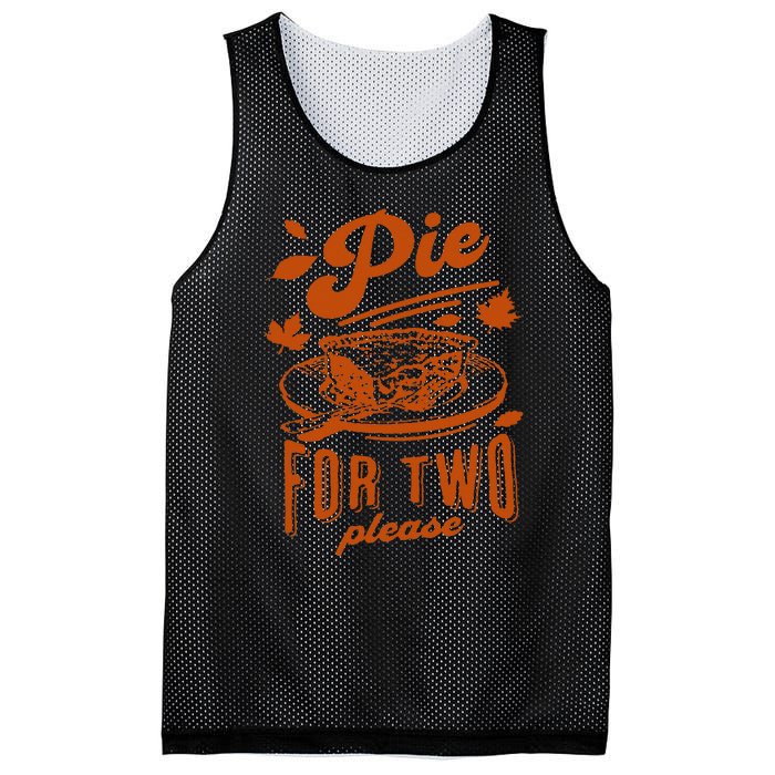 Pie For Two Please Fall Vibes Thanksgiving Pregnancy Reveal Mesh Reversible Basketball Jersey Tank