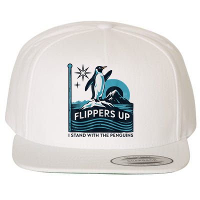 Penguin Flippers Up I Stand With The Penguins Wool Snapback Cap