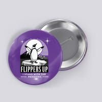 Penguin Flippers Up I Stand With The Penguins Button