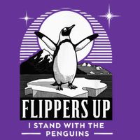 Penguin Flippers Up I Stand With The Penguins Button