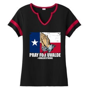 Pray For Uvalde Texas Strong Ladies Halftime Notch Neck Tee