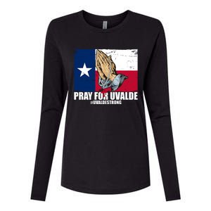 Pray For Uvalde Texas Strong Womens Cotton Relaxed Long Sleeve T-Shirt