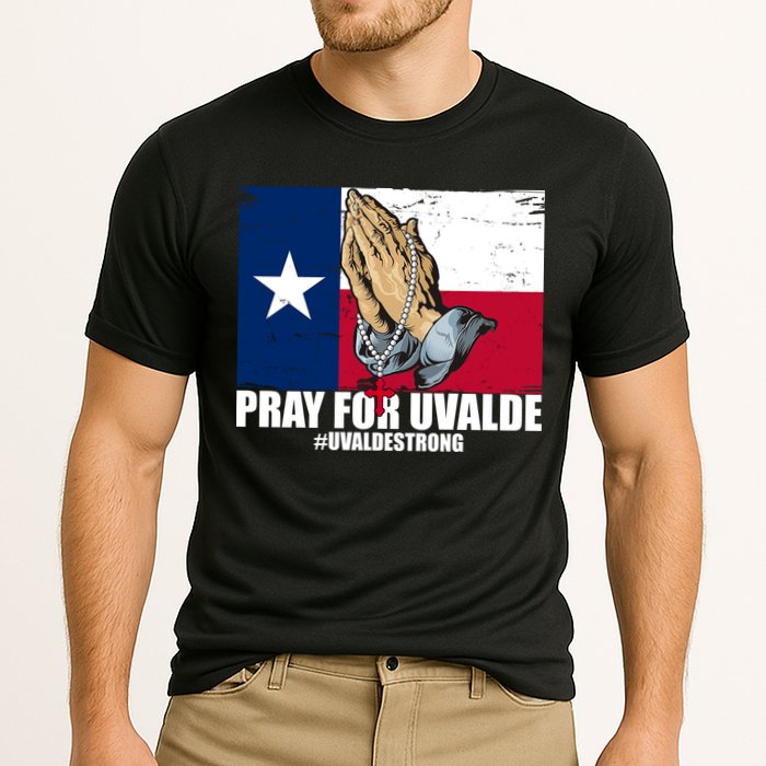 Pray For Uvalde Texas Strong Cooling Performance Crew T-Shirt