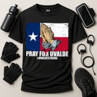 Pray For Uvalde Texas Strong Cooling Performance Crew T-Shirt
