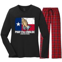 Pray For Uvalde Texas Strong Women's Long Sleeve Flannel Pajama Set 