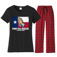 Pray For Uvalde Texas Strong Women's Flannel Pajama Set