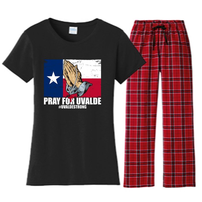 Pray For Uvalde Texas Strong Women's Flannel Pajama Set