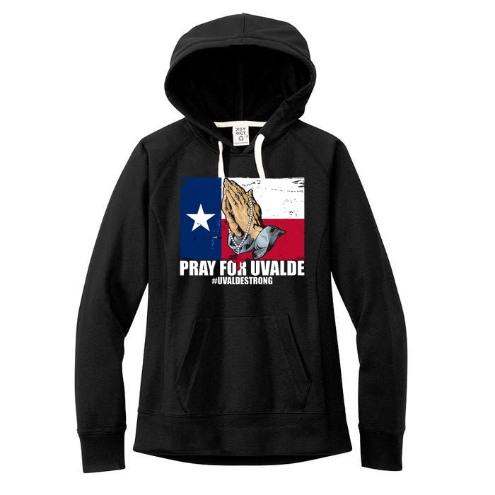 Pray For Uvalde Texas Strong Women's Fleece Hoodie