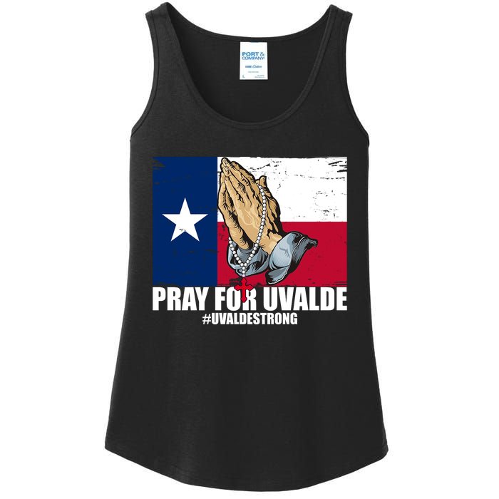 Pray For Uvalde Texas Strong Ladies Essential Tank