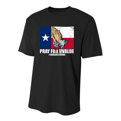 Pray For Uvalde Texas Strong Youth Performance Sprint T-Shirt