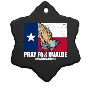 Pray For Uvalde Texas Strong Ceramic Star Ornament